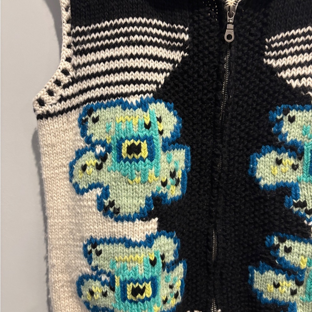 MANDINGA Alpes Hand-Knit Sweater Vest size M - Picture 7 of 10